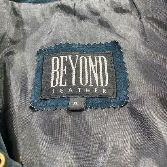 VTG Beyond Leather Mens Western Black Fringe Suede Jacket SZ XL 80s Flaws‎ - Picture 12 of 13